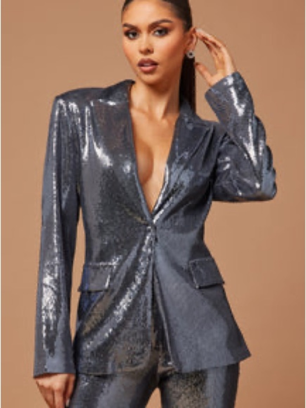 Fashion Nova Sequin Blazer - Picture 4 of 8